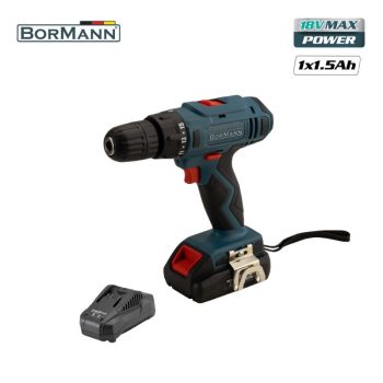   BORMANN Lite Akkumulátoros fúró 20V, 2 sebesség 0-350/0-1250rpm, 1x1,5Ah akku (BCD2400)