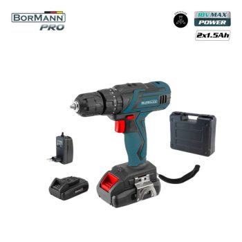   BORMANN Lite akkumulátoros ütvefúró 20V, 31 Nm, 2 sebességES 0-350/0-1300rpm, 1x1,5Ah akku (BCD2600)