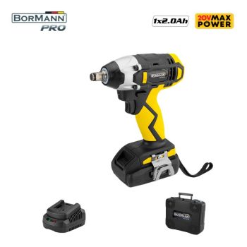   BORMANN Lite Akkumulátoros ütvecsavarozó 20V, Li-Ion, 350Nm, 1x2Ah akku, kofferben (BCD2620)