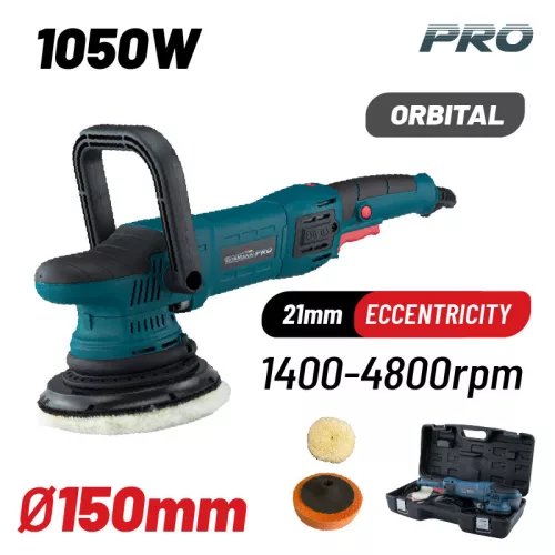 BORMANN Pro Polírozó 1050W, 150mm, 1400-4800rpm, lágyINDÍTÁS (BCP3100)