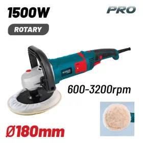 BORMANN Pro Polírozó 1500W, Φ180mm, 600-3200rpm (BCP3500)