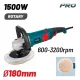 BORMANN Pro Polírozó 1500W, Φ180mm, 600-3200rpm (BCP3500)