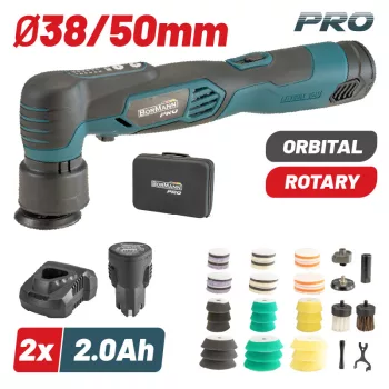   BORMANN Pro MINI AKKUMULÁTOROS POLÍROZÓ 12V ,  2000-5000rpm ,  KIEGÉSZÍTŐKKEL (BCP3850)