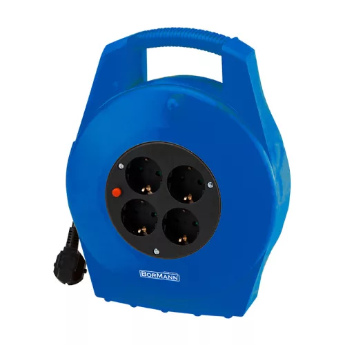 BORMANN KÁBELDOB 10m 3x1,5mm, 4 DUGÓS, TÚLMELEGÉS ELLENI VÉDELEM (BCR2215)