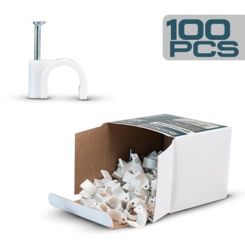 BORMANN Pro  kábelkapocs fehér 12/25 100db (BCR5116)