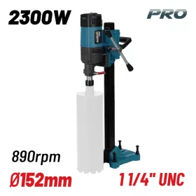   BORMANN Pro GYÉMÁNTFÚRÓ + ÁLLVÁNY  2300W Φ152mm 890rpm, 1 1/4" (BDD1500)