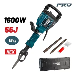   BORMANN Pro Bontókalapács 1600 W, 55 J, HEX 30 mm befogással (BDH4900)