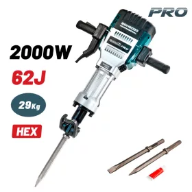   BORMANN Pro Bontókalapács 2000 W, 62 J, HEX 28 mm befogással (BDH5000)