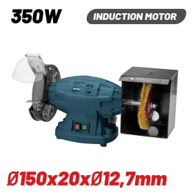   BORMANN Pro Asztali kettős köszürűgép  Φ150mm, 350W drótkefével (BDT1515)