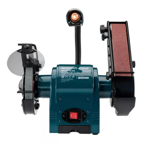 BORMANN Pro Asztali kettős köszörűgép 370 W, 150 mm, szalagcsiszolóval 50x686mm, világítással (BDT1535)