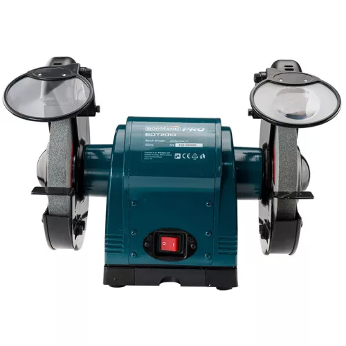 BORMANN Pro Asztali kettős köszörűgép 550W, 200mm, világítással (BDT2010)
