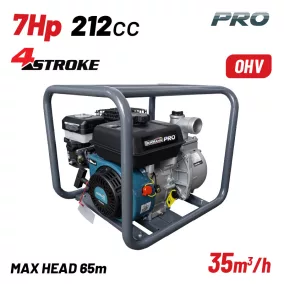  BORMANN Pro Benzines vízszivattyú 2” csatlakozással, 212 cm³, 35 m³/h, 65 m emelőmagasság (BGB1065)