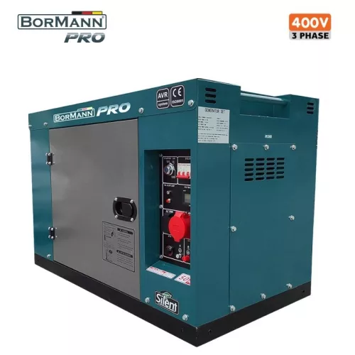 BORMANN Pro Dízel generátor ( áramfejlesztő )  9000W , 633cc , 3 fázis , léghűtéses , egyhengeres (BGB9800)