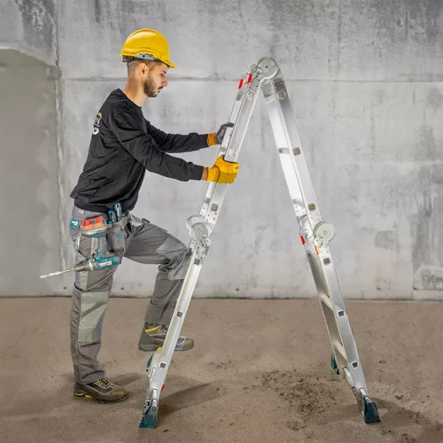 BORMANN Pro Létra többcélú csuklós kivitelben, 4 × 3 fokos, 3,56 m, 150 kg (BHL5040)