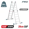 BORMANN Pro Létra többcélú csuklós kivitelben, 4 × 5 fokos, 5,8 m, 150 kg (BHL5070)