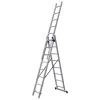 BORMANN Pro Háromrészes alumínium tolólétra 3 × 9 fokkal, 5,37 m, 150 kg (BHL5090)