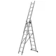 BORMANN Pro Háromrészes alumínium tolólétra 3 × 9 fokkal, 5,37 m, 150 kg (BHL5090)