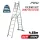 BORMANN Pro Kétrészes alumínium tolólétra 2 × 11 fokkal, 4,83 m, 150 kg (BHL5140)