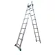 BORMANN Pro Kétrészes alumínium tolólétra 2 × 13 fokkal, 5,65 m, 150 kg (BHL5150)