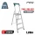 BORMANN Pro Fellépőlétra szerszámtartóval, 3+1 fokos, 128 cm, 150 kg (BHL9000)