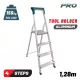 BORMANN Pro Fellépőlétra szerszámtartóval, 3+1 fokos, 128 cm, 150 kg (BHL9000)