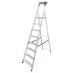 BORMANN Pro Fellépőlétra szerszámtartóval, 7+1 fokos, 216 cm (BHL9020)