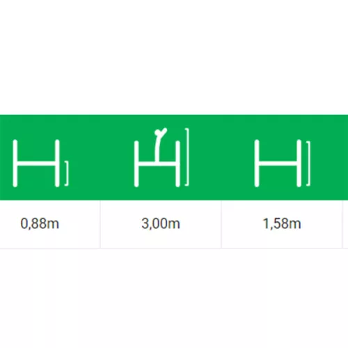 BORMANN Pro Háromfunkciós alumínium állványlétra 5 + 5 fokkal, 198 cm, 150 kg (BHL9090)
