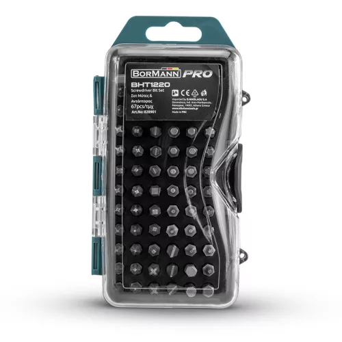 BORMANN Pro BHT1220 bit- és adapterkészlet 67 darabos  (BHT1220)