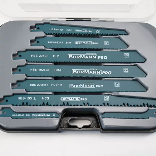 BORMANN Pro Orrfűrészlap / szablyafűrészlap készlet, 92–240 mm, CrV, BIM és HM kivitel, 18 részes (BHT1640)