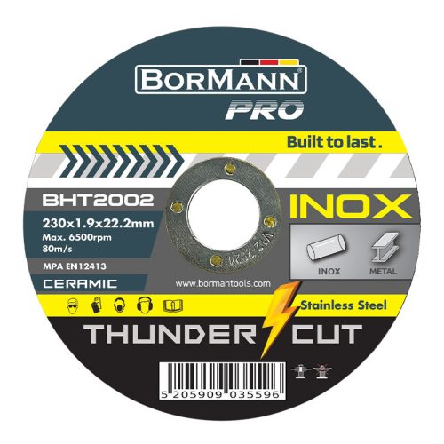 BORMANN Pro Kerámia vágókorong "THUNDER-CUT", INOX 230x1,9mm (25db) (BHT2002-25)