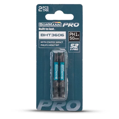 BORMANN Pro philips impact bit s2 x-pro ph1x50mm 2db (BHT3606-2)