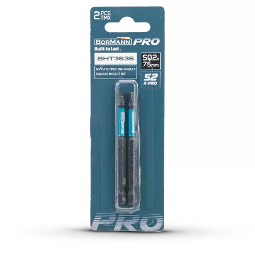 BORMANN Pro ütvecsavarozó bit  s2 x-pro sq2x75mm 2db (BHT3636-2)