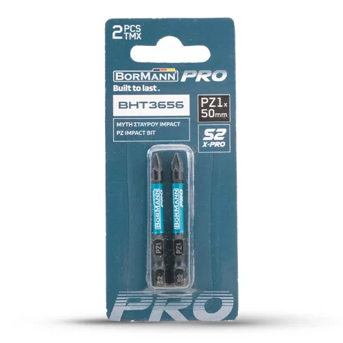 BORMANN Pro behajtó bit s2 x-pro pz1x50mm 2db (BHT3656-2)