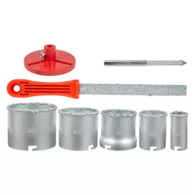   BORMANN Pro Lyukfűrész készlet csempéhez és téglához 8 részes, 33–83 mm, volfrámszemcsés (BHT4580)