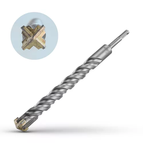 BORMANN Pro sds-plus sx4 kalapácsos fúrószár 4-vágó 26x310 mm (BHT4754)