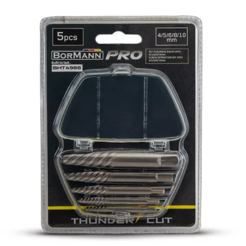 BORMANN Pro Törtcsavar kiszedő készlet 5 részes, 4–10 mm (BHT4988)
