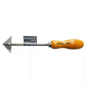   BORMANN Pro Háromszög alakú kaparó INOX fa nyéllel 60x60mm (BHT5815)