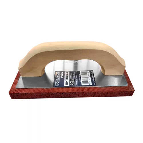 BORMANN Pro Gipszkartonozó simító 200x100mm alumínium szivaccsal és fa nyéllel (BHT5832)