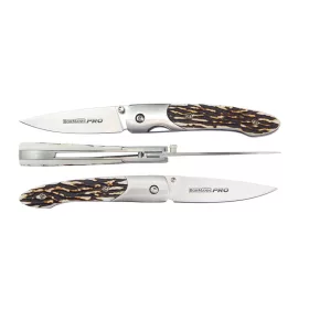   BORMANN Pro rozsdamentes acél zsebkés szarvasagancs nyéllel 180 mm (BHT7597)