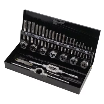   BORMANN Pro 32 db-os Menetfúró és menetmetsző készlet M3-12, fém kazettában (BHT7828)