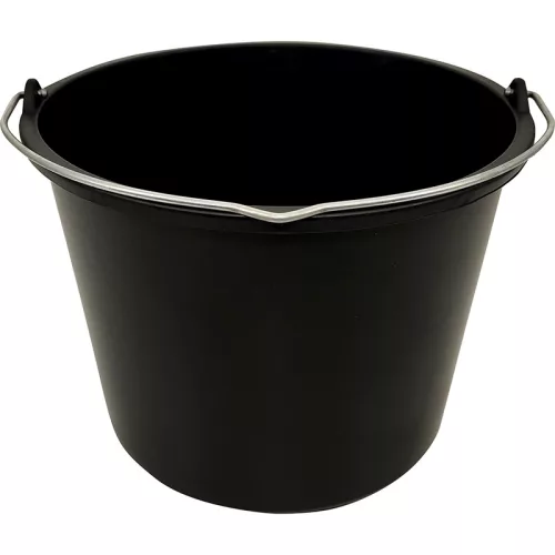 BORMANN műanyag vödör 20 L,  fém fogantyúval, fekete (BHT7972)