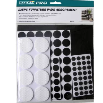   BORMANN Bútorvédő 125 db fekete/szürke öntapadós filc (BHT8532)