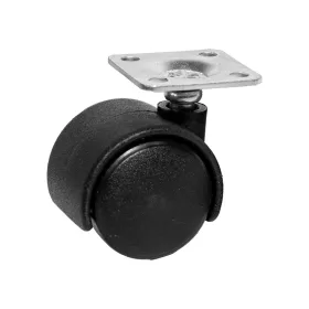   BORMANN Pro  forgó bútorgörgő, fekete, kerék φ25, maximális terhelés 10kg, η41mm, lemez 30x30mm (BHT9070)