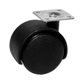   BORMANN Pro  forgató bútorgörgő, fekete, kerék φ50, maximális terhelés 20kg, η62mm, lemez 38x38mm (BHT9074)
