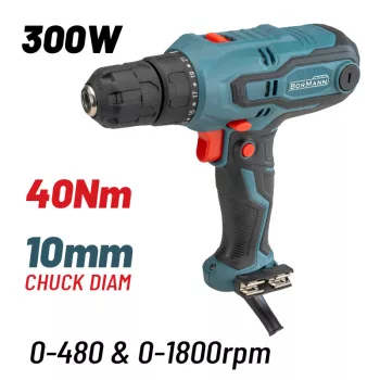   BORMANN ELEKTROMOS FÚRÓ 300 W, 40 Nm,  13MM TOKMÁNY (BID3010)
