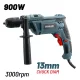 BORMANN Lite Ütvefúró 900W, 0-3000rpm, 0-4500 ütés/perc, 13mm gyorstokmány (BID6300)