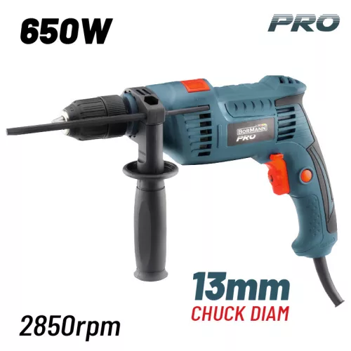 BORMANN Pro Ütvefúró 650 W, 13mm gyorstokmány (BID6500)