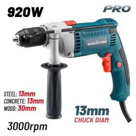   BORMANN Pro Ütvefúró 920 W, 13 mm fém gyorstokmánnyal (BID9200)
