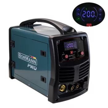   BORMANN Pro hegesztő inverter hatásfoka 250a/60%, digitális kijelző, max. elektróda 5mm, tartozékokkal együtt (BIW4050)
