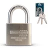 BORMANN Pro Lakat rozsdamentes acélból, 50 mm, INOX kengyellel és 3 sárgaréz kulccsal (BLK1024)